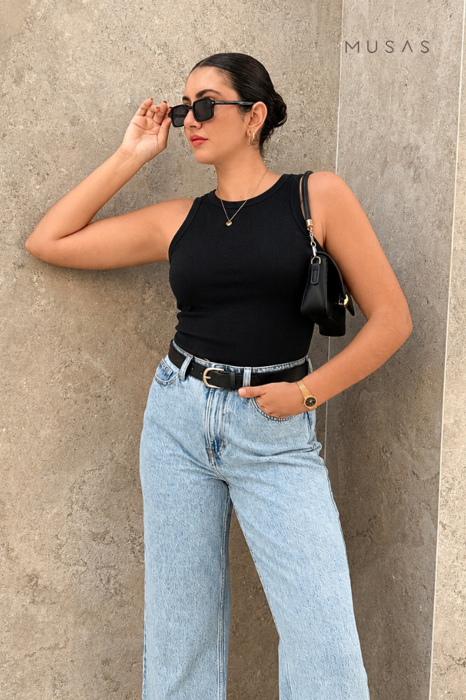 TOP HAZEL - NEGRO