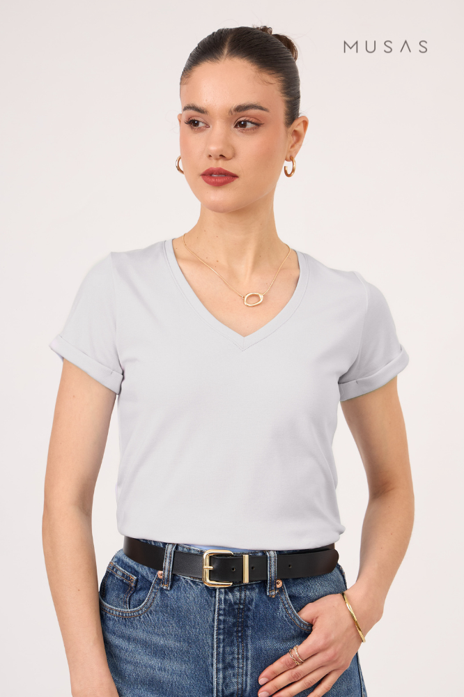 POLO ESENCIAL CLAUDIA  - LIGHT GRAY