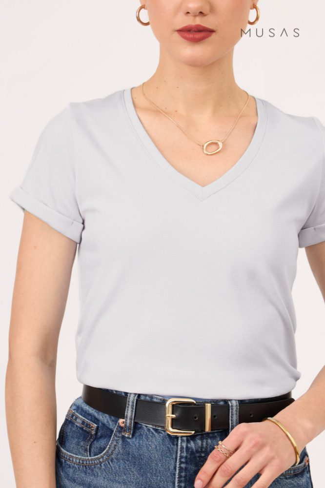 POLO ESENCIAL CLAUDIA  - LIGHT GRAY