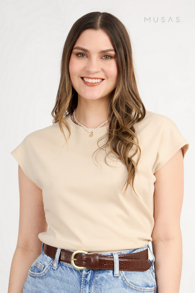 POLO ESENCIAL SELENA - CHAMPAGNE