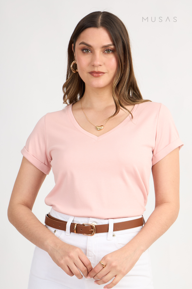 POLO ESENCIAL CLAUDIA  - SALMÓN