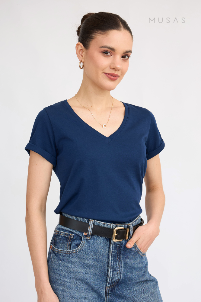 POLO ESENCIAL CLAUDIA - AZUL NAVY