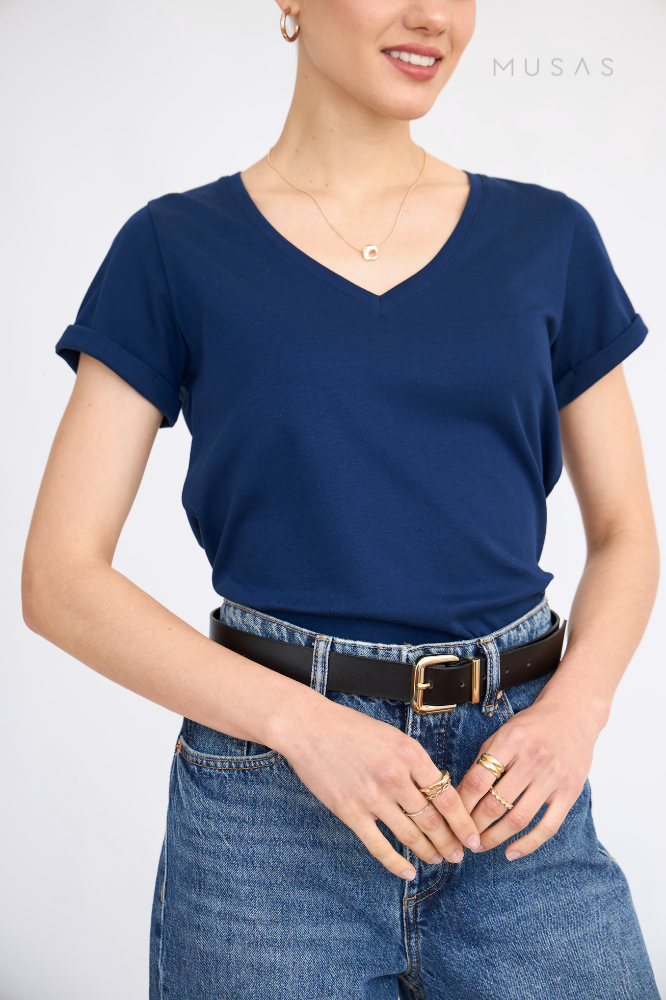 POLO ESENCIAL CLAUDIA - AZUL NAVY