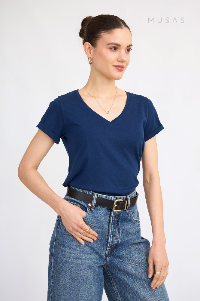 POLO ESENCIAL CLAUDIA - AZUL NAVY