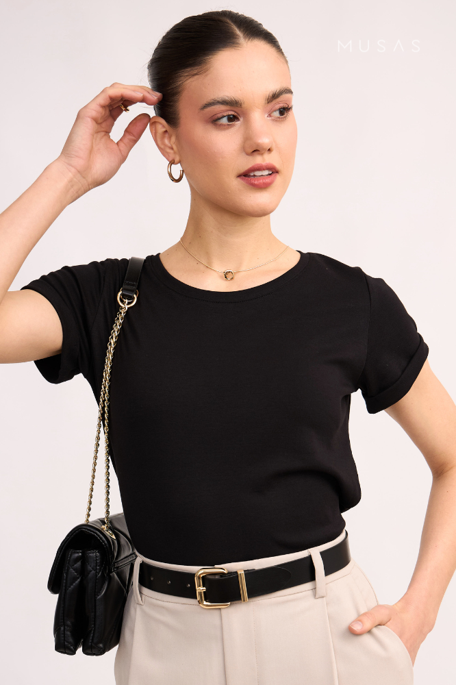 POLO ESENCIAL ALE  - NEGRO