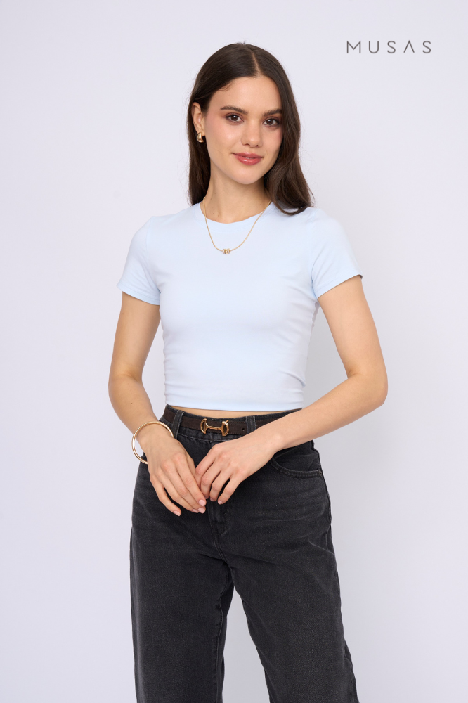 POLO PIMA PAULA - ICE BLUE