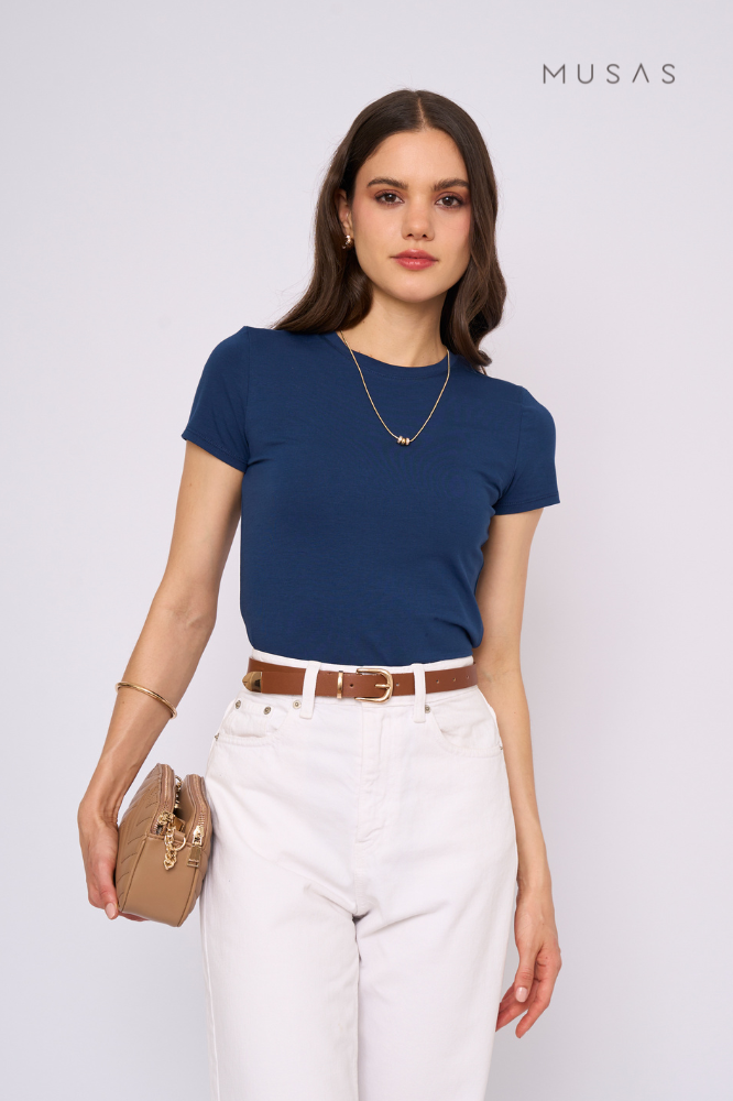 POLO PIMA GAELA - AZUL NAVY