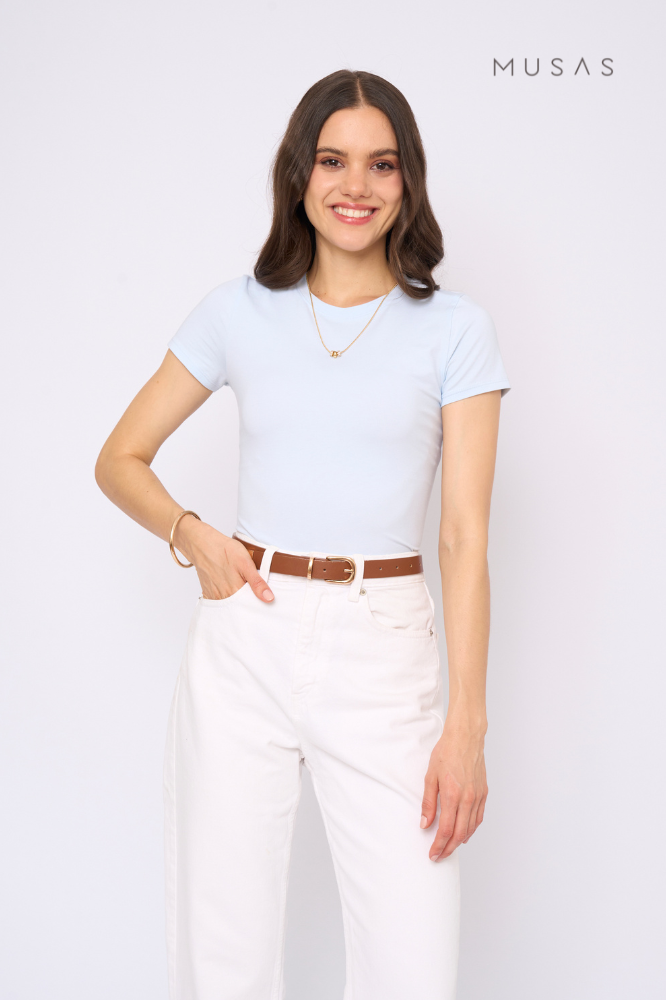 POLO PIMA GAELA - ICE BLUE