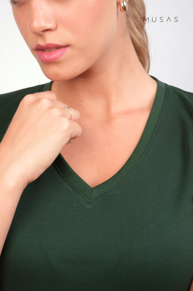 POLO ESENCIAL CLAUDIA  - VERDE PINO