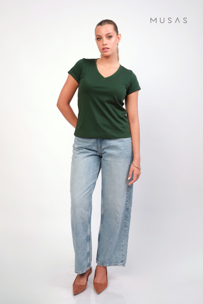 POLO ESENCIAL CLAUDIA  - VERDE PINO