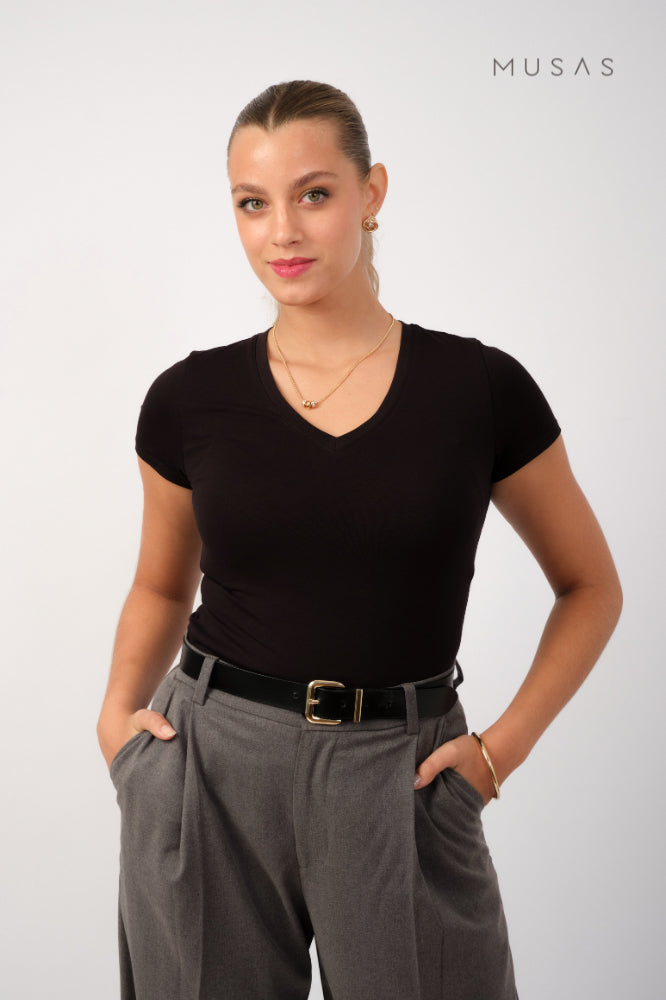 POLO PIMA EMMA - NEGRO