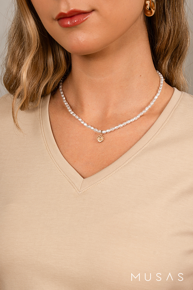 POLO CUELLO V CLAUDIA - BEIGE